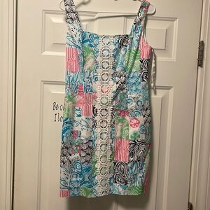 Lily Pulitzer size 4 sleeveless dress. Lace front .zipper back
